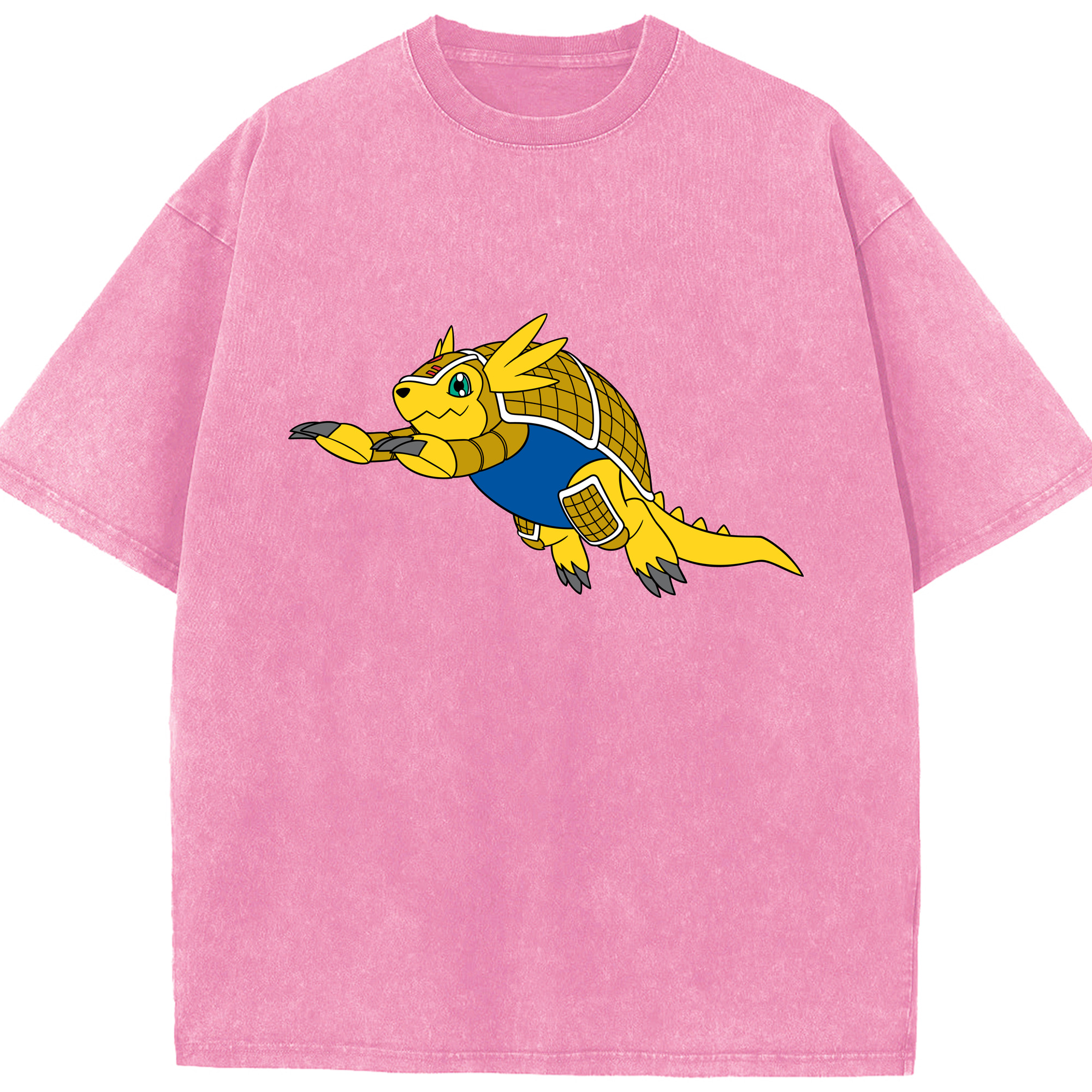 （画像用） Digimon デジタルモンスター/デジモン 綿100% ヴィンテージ風 半袖Tシャツ（フロントプリント）